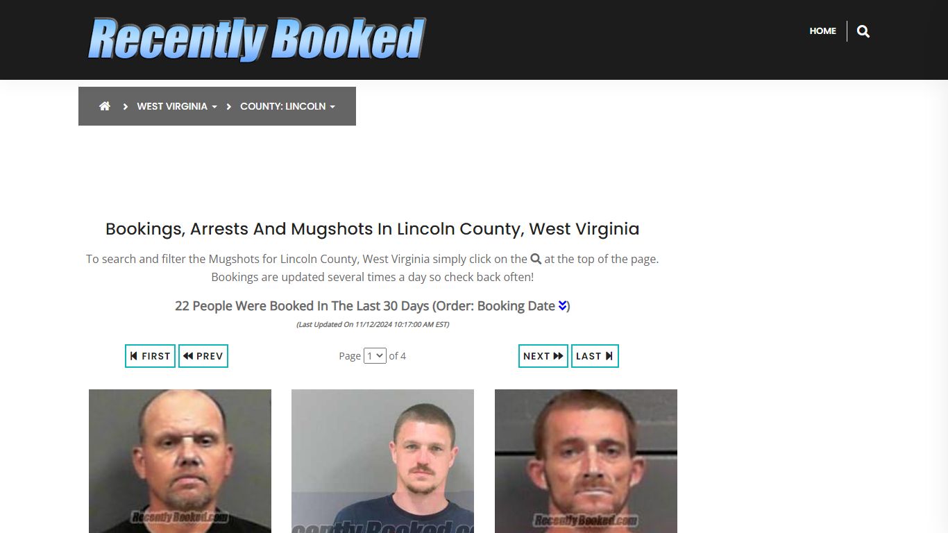 Bookings, Arrests and Mugshots in Lincoln County, West Virginia